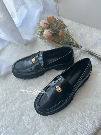 Gold Button Loafers 5cm