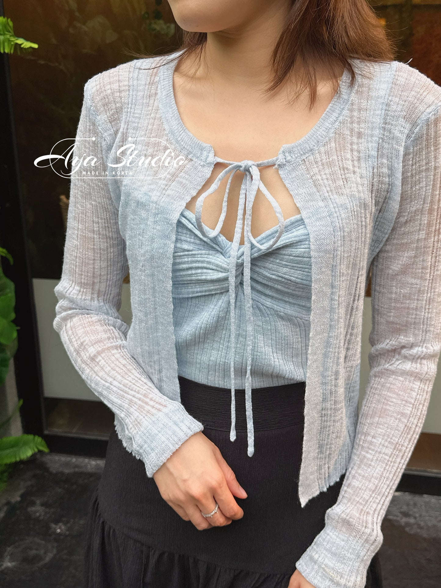 Macaron Knit Cardigan Set