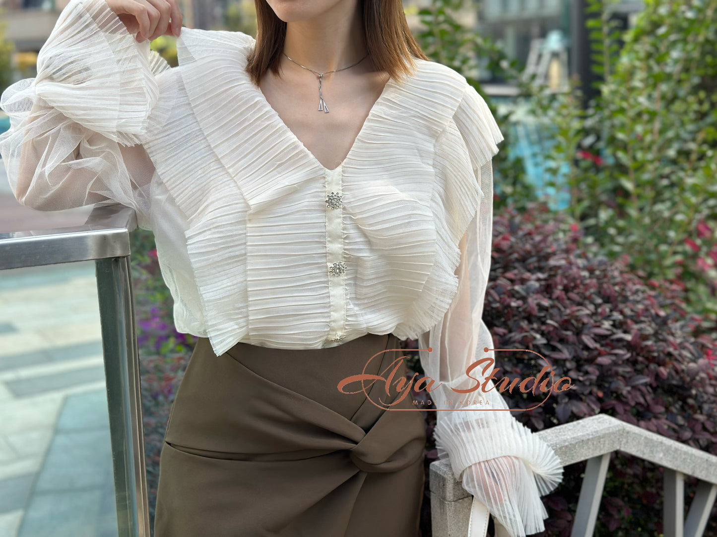 Double Layer See Through Blouse