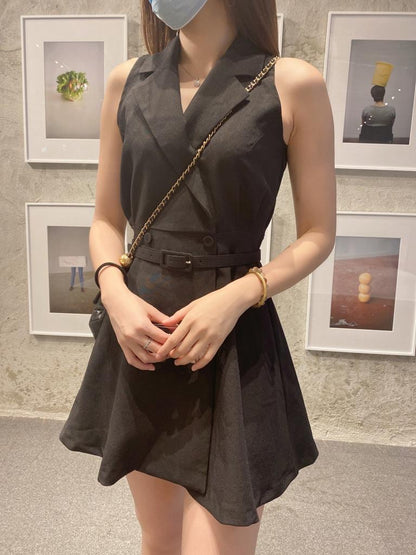 Double Breasted Belted Mini Dress