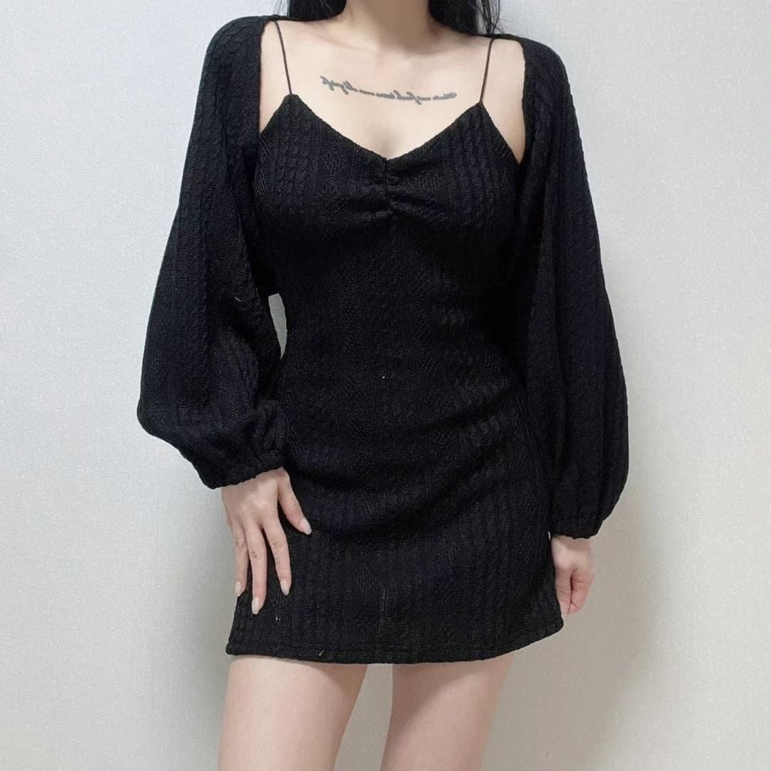 Cable Soft Knit Dress Set