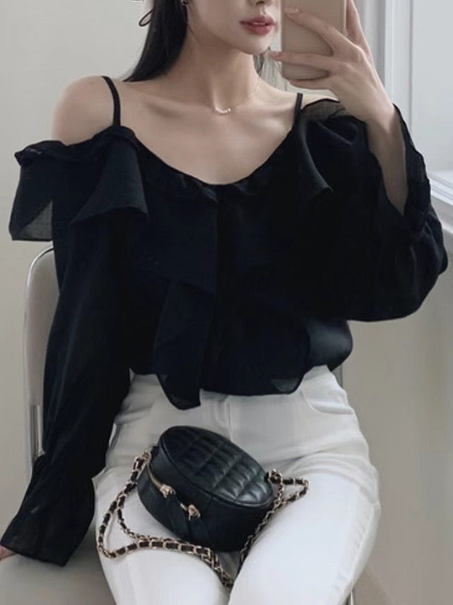 Chiffon Ruffle Blouse