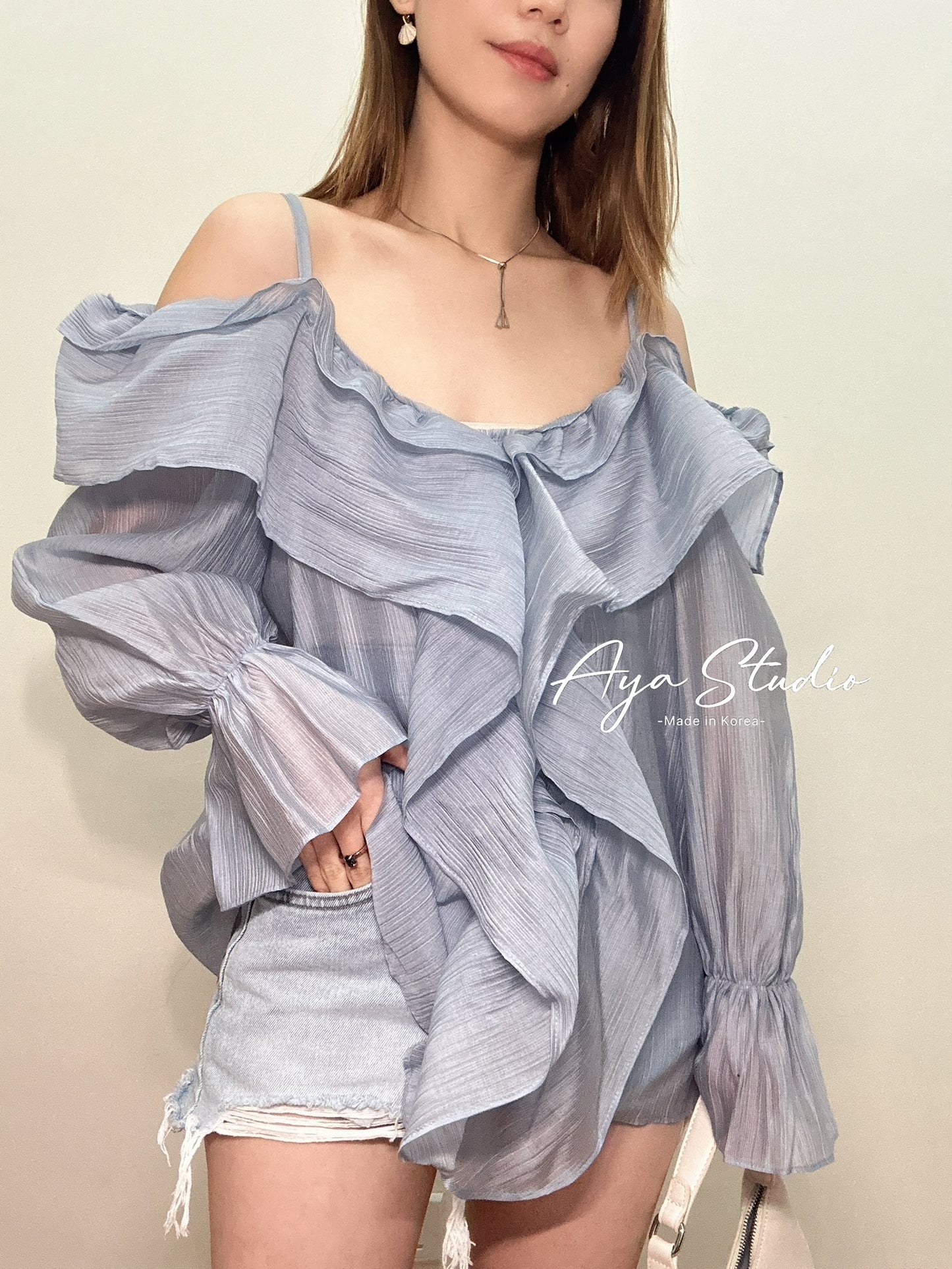 Chiffon Ruffle Blouse