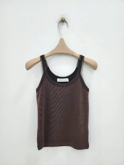 Tencel Vest with Yarn Details